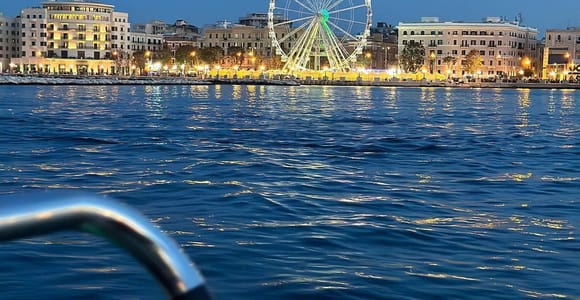 Inflatable boat or boat tour with typical Apulian food tasting, locally sourced