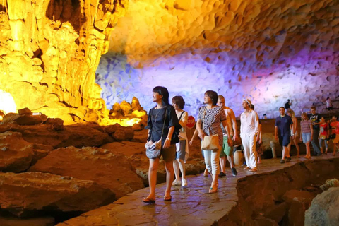 Ha Long Bay Luxury Day Cruise: Caves, Island & Sunset Escape Private Tour Guide & Shared Car Transfer & Shared Cruise