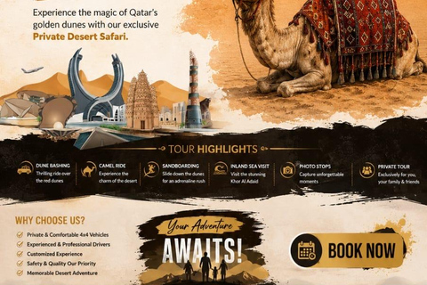Doha: Shared Desert Safari, Dune Bashing & Inland Sea