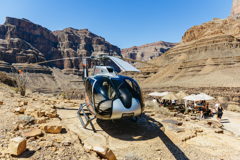 From Las Vegas: Grand Canyon Helicopter Tour with ChampagneSunset Flight and Landing with Champagne