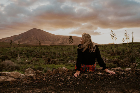 Fuerteventura: Magische Sonnenuntergangsfotosession zwischen Agaven und Vulkanen