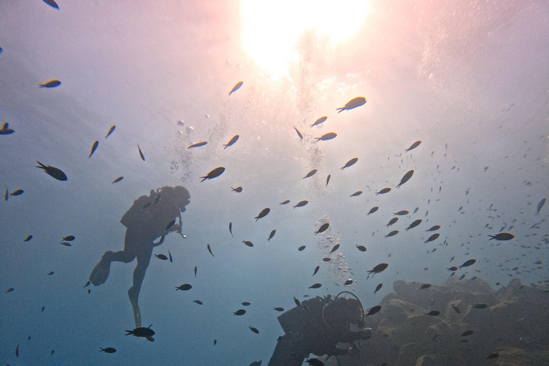 Scuba Diving in the Volcanic Caldera/shorelines of Santorini