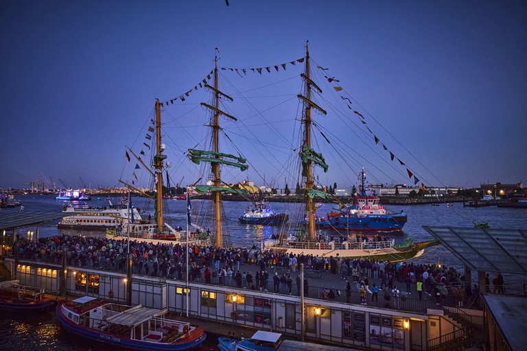 Hambourg : Spectacle de lumières et de feux d&#039;artifice de l&#039;anniversaire du port à partir d&#039;un bateauExpérience des barges