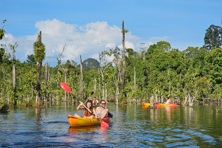 Krabi: Tour in kayak a sud di Klong RootKlong Root Kayak Mezza giornata e nuoto