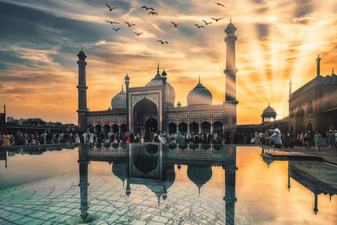 Cover Delhi in a Day: Private Guided Tour with 9 place visitEntrance+ Car + guide