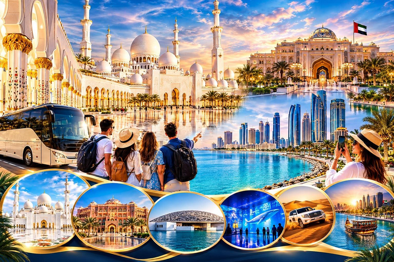 From Dubai: Abu Dhabi Full-Day Tour with Hotel Pickup Dubai:Abudhabi Highlights Shared Tour With Emirates Palace