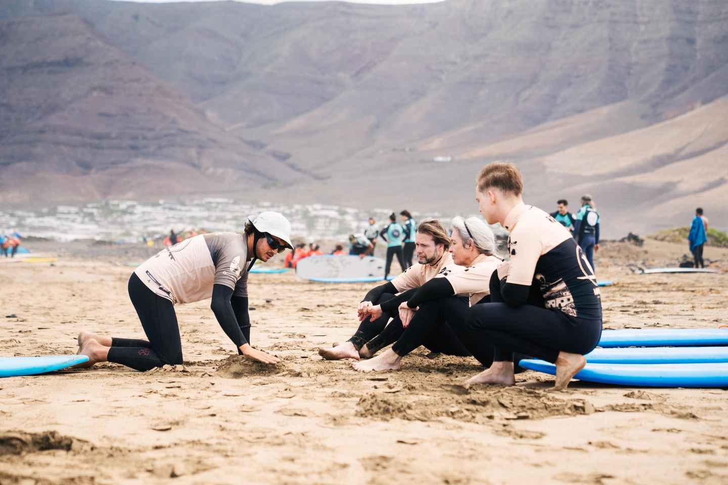 Group surf lessons in Lanzarote, learn with a local team