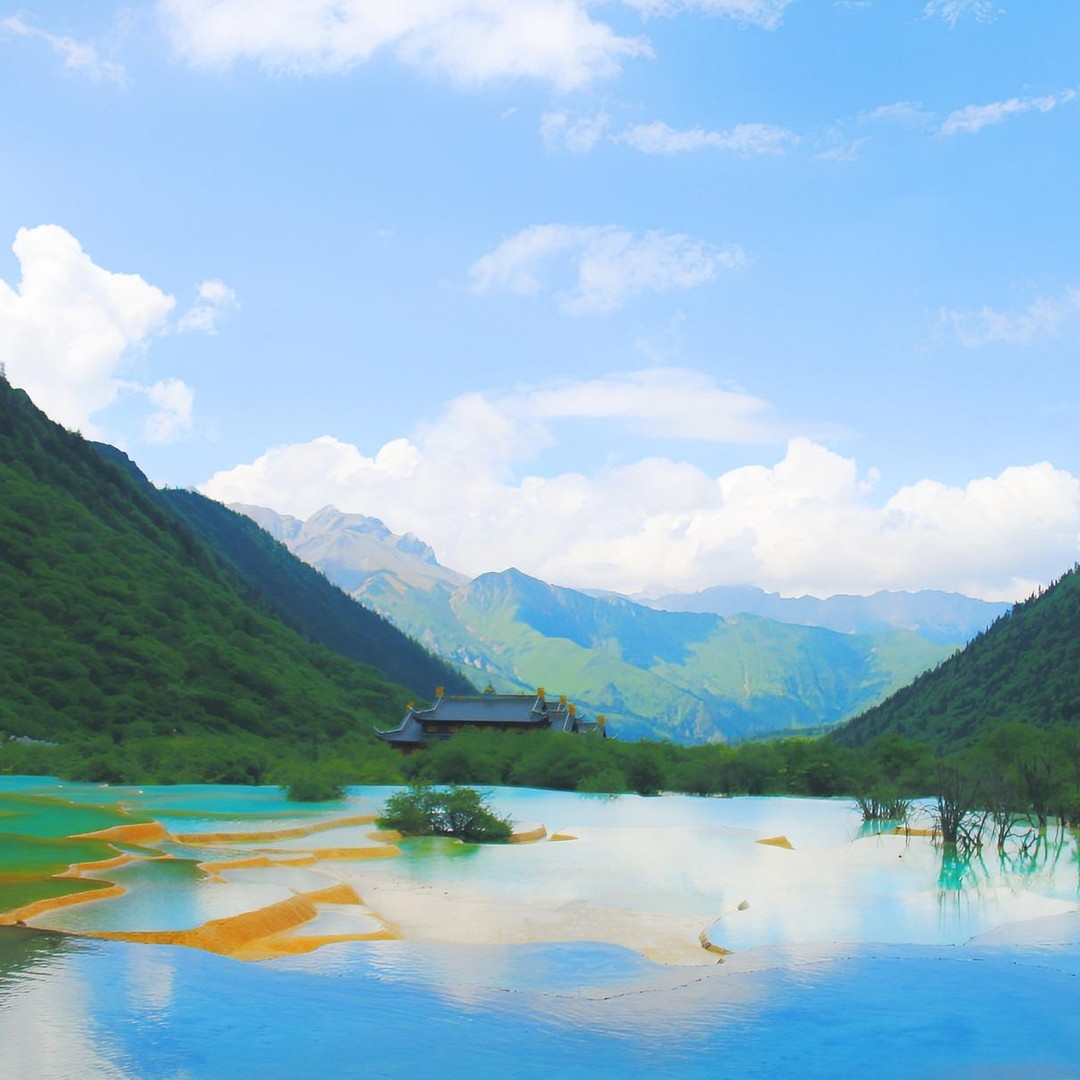 Huanglong Scenic Area Entdecke die atemberaubenden FünfFarbenTeiche