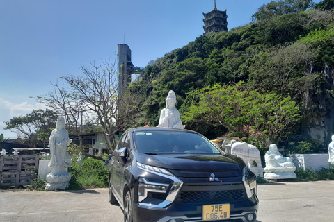 Hue de/para Hoi An em carro privado com paragens para visitas turísticas