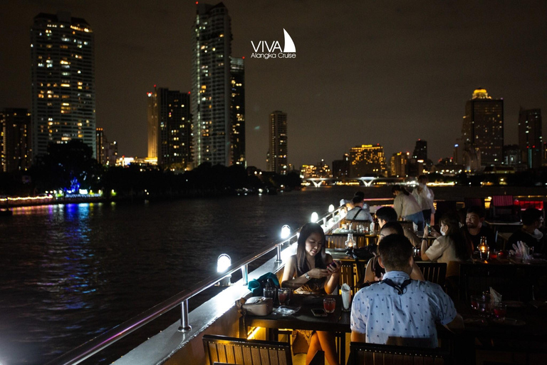 Bangkok: Viva Alangka Chao Phraya Cena en CruceroPrograma de Cruceros al Atardecer en el Muelle 4 de ICONSIAM