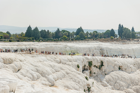 From Antalya/Kemer: Pamukkale and Hierapolis Tour with LunchTour Including Pamukkale Entrance Fees