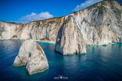 Zakynthos: Mizithres Glass-Bottom Boat Trip with Swim Stops