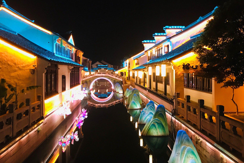 From Shanghai: Luzhi Ancient Town & Suzhou Night Tour