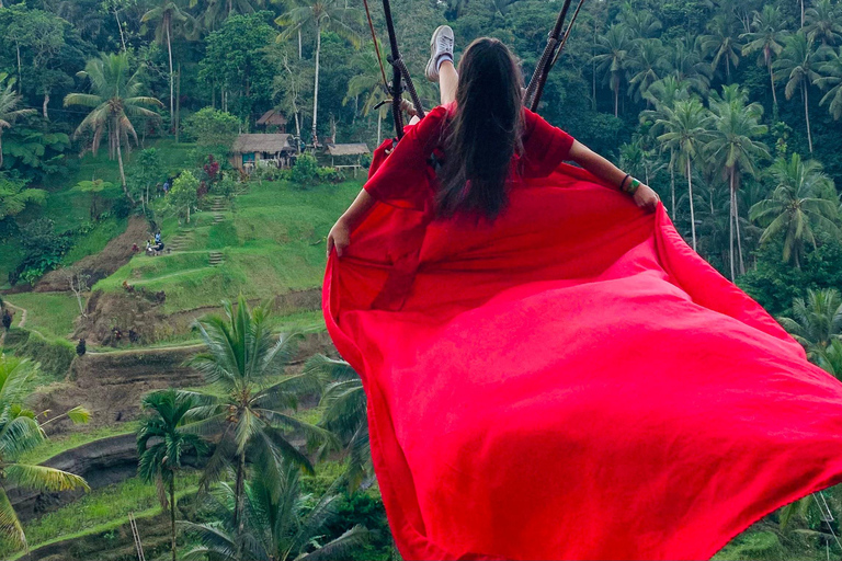 Ubud : Sacred Monkey Forest, Waterfall, Temple & Swing Tour Full-Day Tour Without Entry Fees