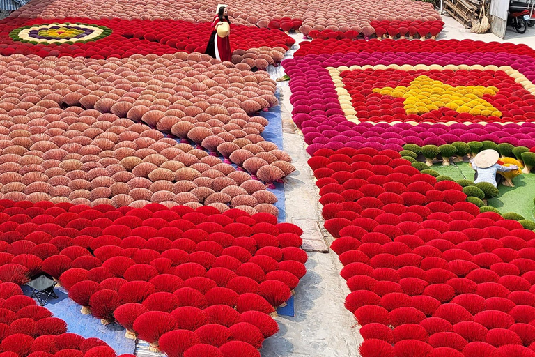 Hanoi: Incense Village, Conical Hat, Lacquer Art-SMALL GROUP PRIVATE Half Day- Incense Village- Hat Village- Train Street