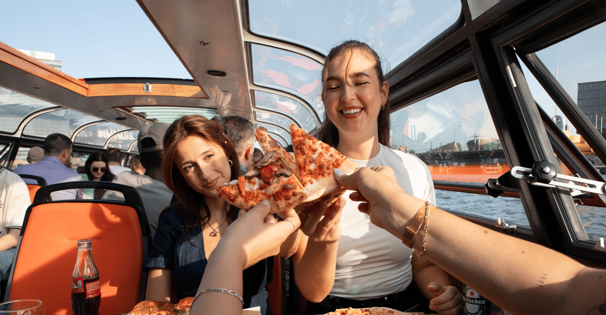 Afbeelding 0 van Amsterdam: Pizza Cruise met New York Pizza & Drankjes