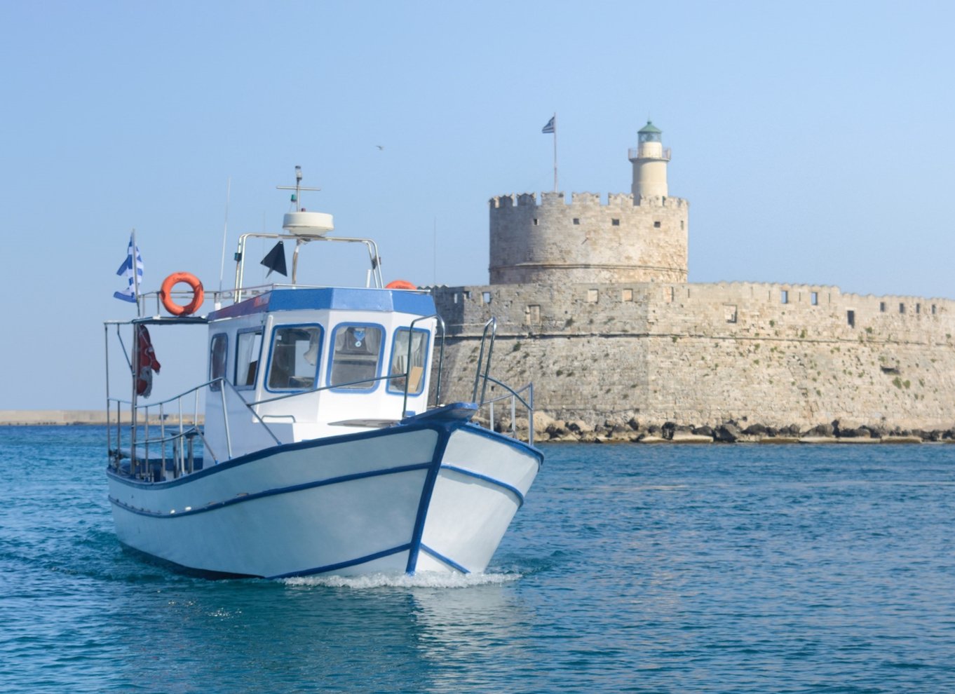 Rhodos: Fisketur, snorkling, grill og professionel guide