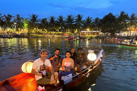 Marble Mountain &amp; Hoi An Ancient Town Tour in kleine groepMiddag met lunch, boottocht en lattern vrijlaten