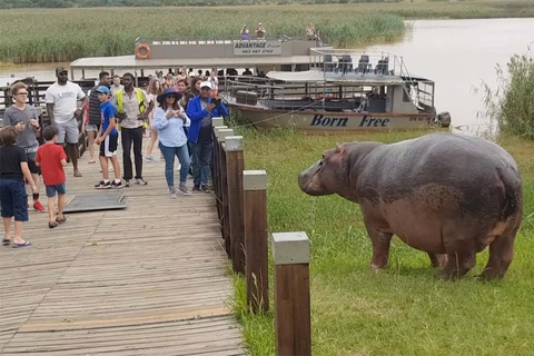 Crucero de medio día en barco con hipopótamos y cocodrilos Isimangaliso f Richards Bay