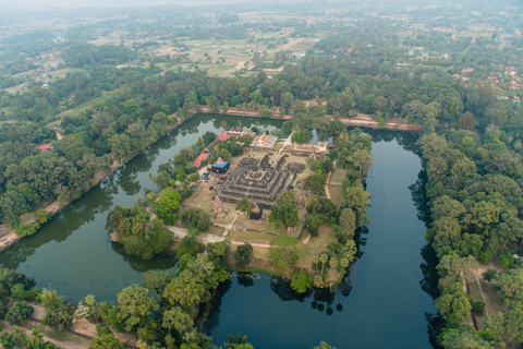 De Krong Siem Reap: Passeio de balão de ar quente em Angkor com serviço de busca