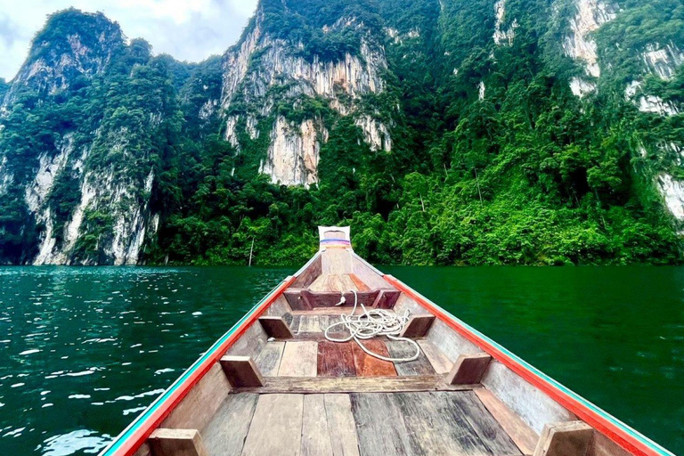 Khao Sok: Overnight Cheow Lan Lake Floating Raft House Join: Raft House Double Fan Room/Private Toilet - Coral Cave