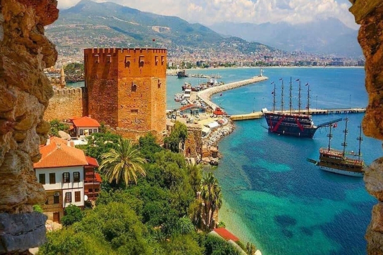 From Side: Alanya City & Boat & Dim River & Cleopatra Beach