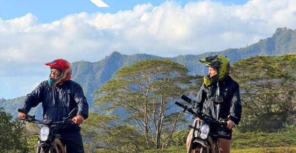 Moorea: Electric Motorcycle Excursion in the Heart of the Island and Food Tasting
