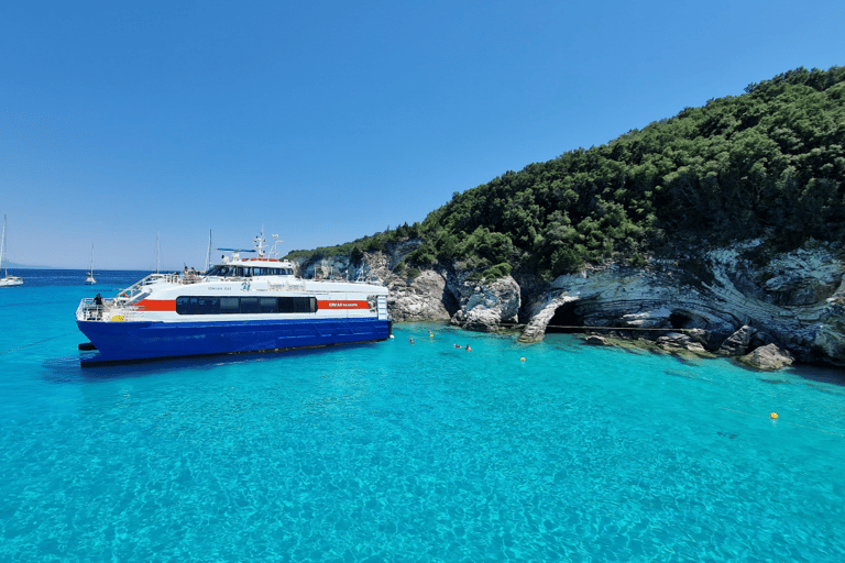 Corfu: Paxos and Antipaxos Cruise with Highspeed Catamaran From Benitses Port to Gaios Village (with transfer)