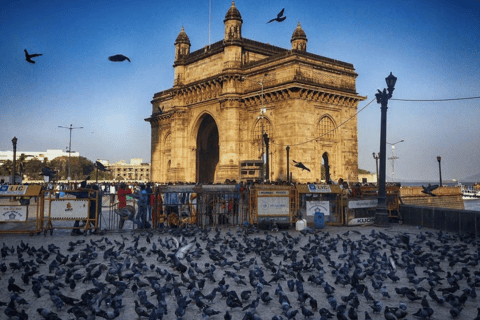 Mumbai: City Tour with Hotel Pickup and Drop-off Driver Guided Private City Tour + Group Elephanta Caves Tour