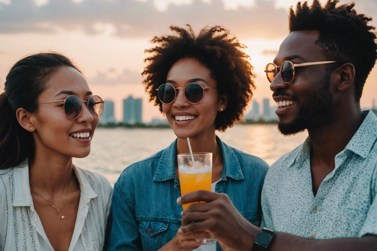 Miami : Croisière de 90 minutes au coucher du soleil avec un bar à Mojito à bord