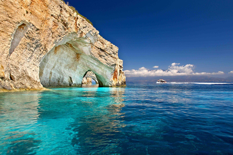 Zakynthos boat trip to Blue Caves and shipwreck site