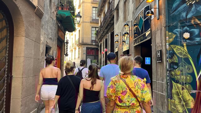 Visite à pied du quartier gothique de Barcelone : murailles romaines et cour cachée