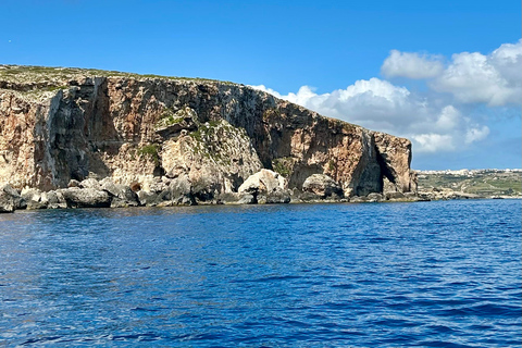Malta: Comino Crystal Lagoons & Sea Caves Private Tour 3 hour private boat trip