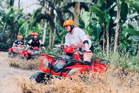 Ubud: ATV Quad Biking, Temple & Tibumana Waterfall Tour Tandem Ride ATV, Temple & Waterfall Tour