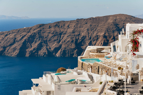 Santorini: begeleide wandeling naar krater en zonsondergang