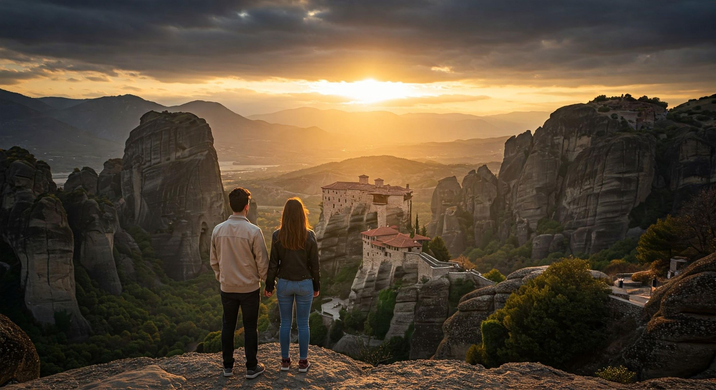 Ab Athen: Private Tour nach Meteora und zu den Thermopylen