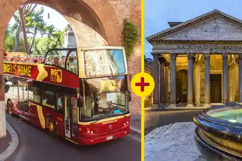 Rom: Indgang til Pantheon og 24-timers hop på-/hop af-bustur med Big Bus