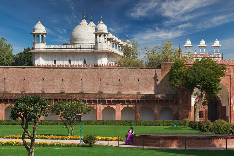 From Delhi: Taj Mahal and Agra Fort Full-Day Trip by Car Transportation, Driver and Tour Guide Only