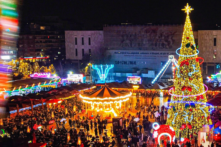 Tirana: Magisk julrundvandring med en drink