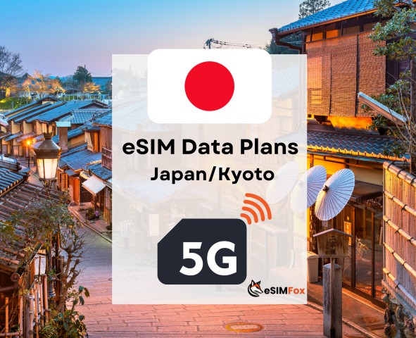 Kyoto: eSIM Internet Data Plan for Japan high-speed 4G/5G