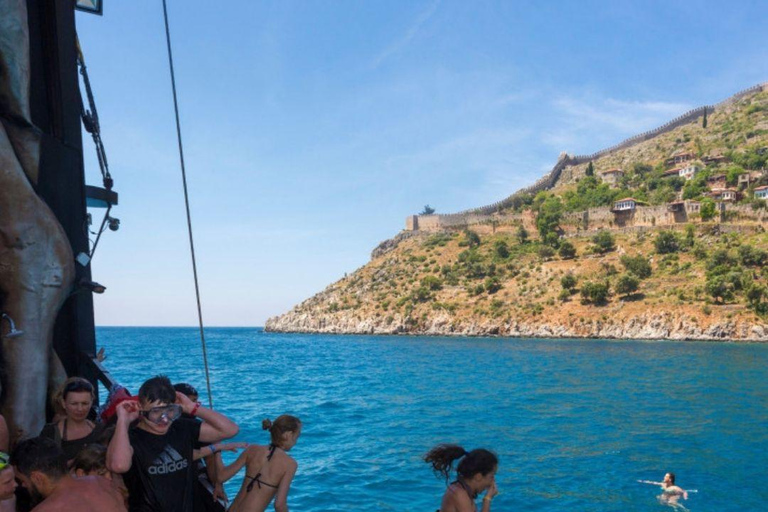 Alanya: Catamaran Cruise with Lunch, Drinks, & Transfer Catamaran Cruise with Lunch & Drinks (Meeting Point