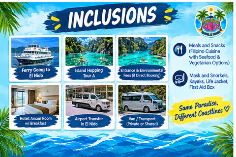 From Coron: El Nido 3-Night Tour with Island Hopping