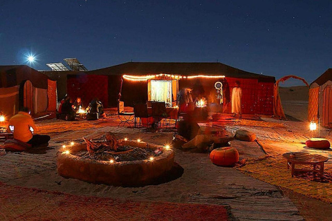 Magical dinner in agafay desert & camel ride with fire show