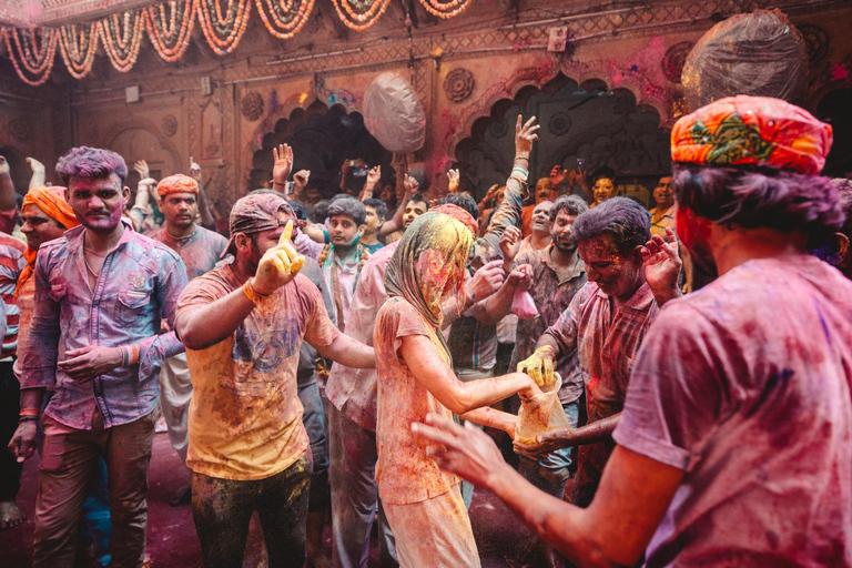 Holi Celebration Day Trip to Mathura & Vrindavan with Guide