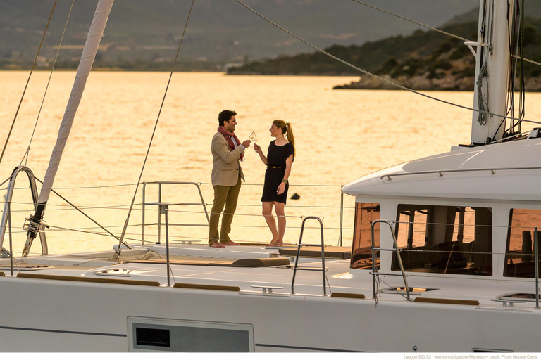Exclusive Catamaran Sailing Adventure, BBQ & drinks on board Sunset Catamaran Sailing Adventure, BBQ & drinks on board