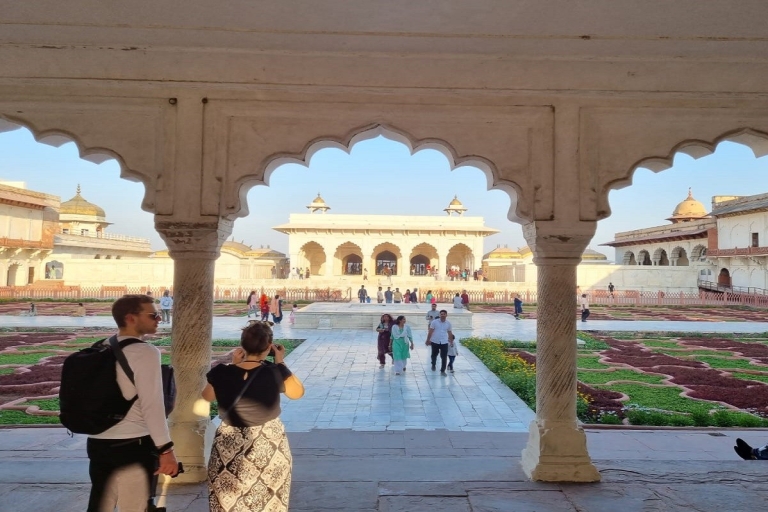Au départ de Delhi : excursion guidée d'une journée au lever du soleil sur le Taj Mahal et au fort d'Agra