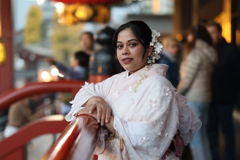 Tokyo: Asakusa Kimono Rental with Professional Hair Couple Kimono Plan