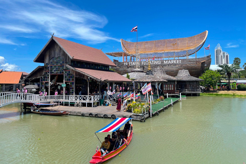 Pattaya Highlights: Private Half-Day Tour Sanctuary + Khao Chi Chan + Floating Market