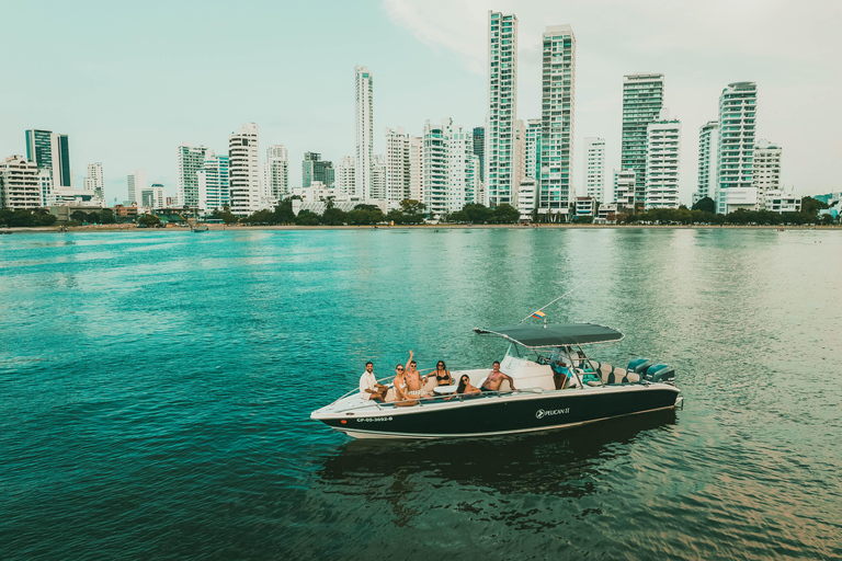 罗萨里奥群岛：卡塔赫纳私人快艇之旅29英尺私人游艇（最多可容纳10人）