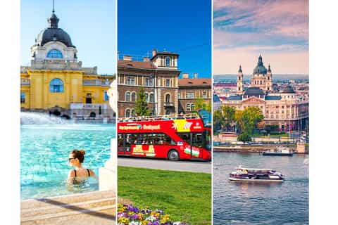 Széchenyi Spa, hop-on hop-off bus and Danube cruise combo in Budapest